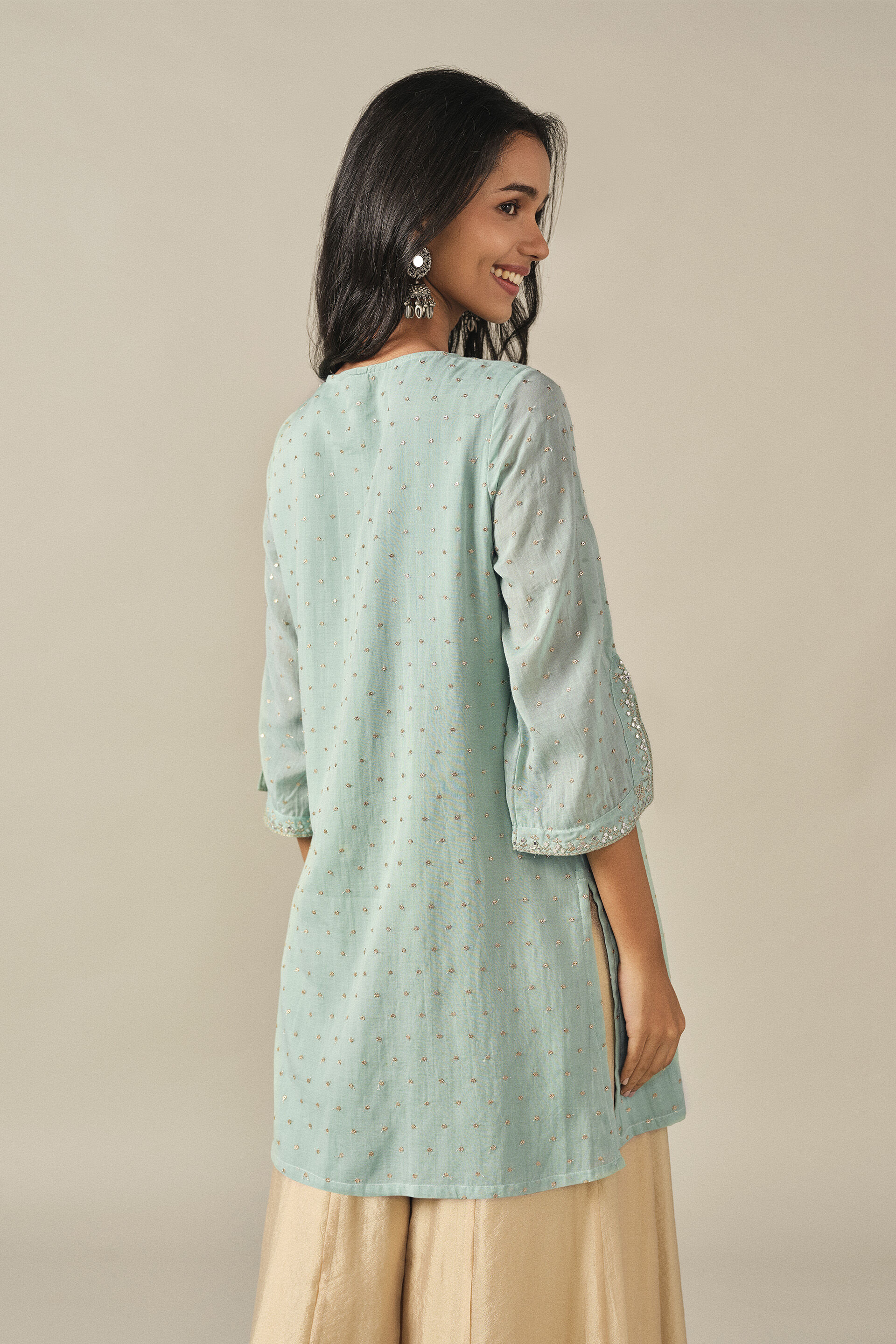 Embroidered Tunic in Sky Blue, Sky Blue, image 6